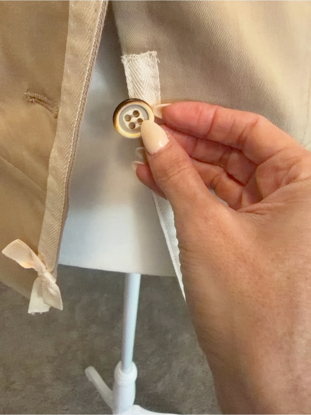 PRADA Vintage 2007 Beige Cotton Deconstructed Ribbon Trim Jacket US 2 - Picture 3 of 9